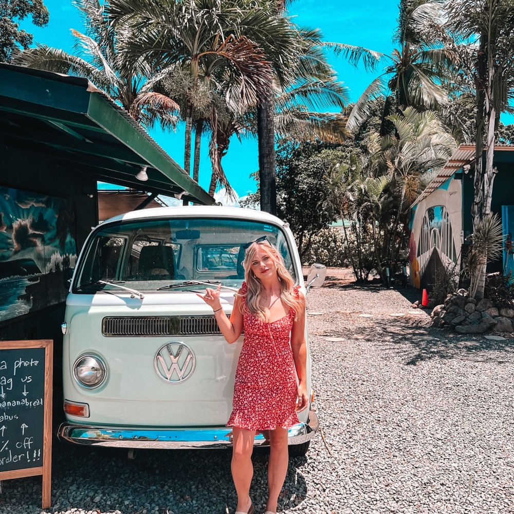 Floral Red Mini Dress